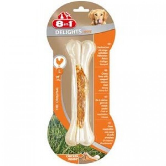 8in1 Delights Bones Köpekler İçin Ağız Bakım Pres Kemiği Large