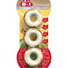 8in1 Delights Bones Köpekler İçin Ağız Bakım Kemiği Halka 3 Adet 8in1 Delights Bones Köpekler İçin Ağız Bakım Kemiği Halka 3 Adet