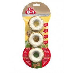 8in1 Delights Bones Köpekler İçin Ağız Bakım Kemiği Halka 3 Adet