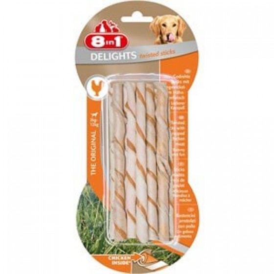 8in1 Delights Bones Köpekler İçin Twested Sticks 10 Lu