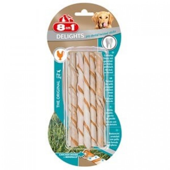 8in1 Delights ProDental Köpekler İçin Twisted Sticks 10lu