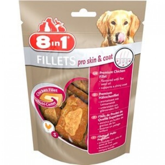 8in1 Fillets Pro Skin ve Coat Keten Tohumu Yağlı Köpek Ödülü 80Gr