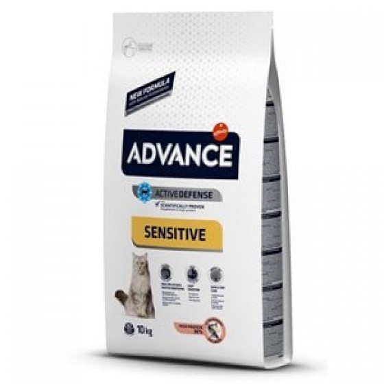 Advance Cat Sensitive Somonlu Hassas Kedi Maması 10 Kg