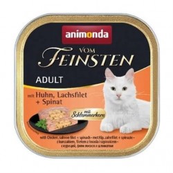 Animonda Vom Feinsten Tavuk Somon Ispanaklı Kedi Konservesi 100gr Animonda Vom Feinsten Tavuk Somon Ispanaklı Kedi Konservesi 100gr