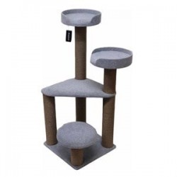 Bedspet 3 Oturaklı Kedi Tırmalama Kulesi Gri Bedspet 3 Oturaklı Kedi Tırmalama Kulesi Gri