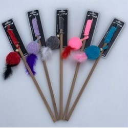 Bedspet El Örgüsü Tüylü Top Zilli Kedi Oltası