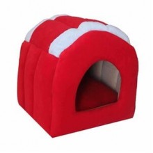 Bedspet Kedi ve Küçük Köpek Kulübesi Kırmızı