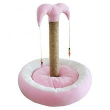 Bedspet Kedi Yataklı Tırmalama Pembe