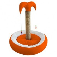 Bedspet Kedi Yataklı Tırmalama Turuncu