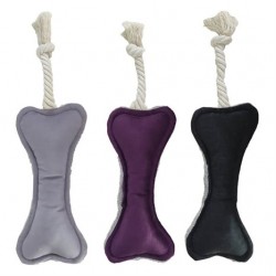 Bedspet Kemik Şekilli Diş İpli Peluş Sesli Köpek Oyuncağı 45 cm