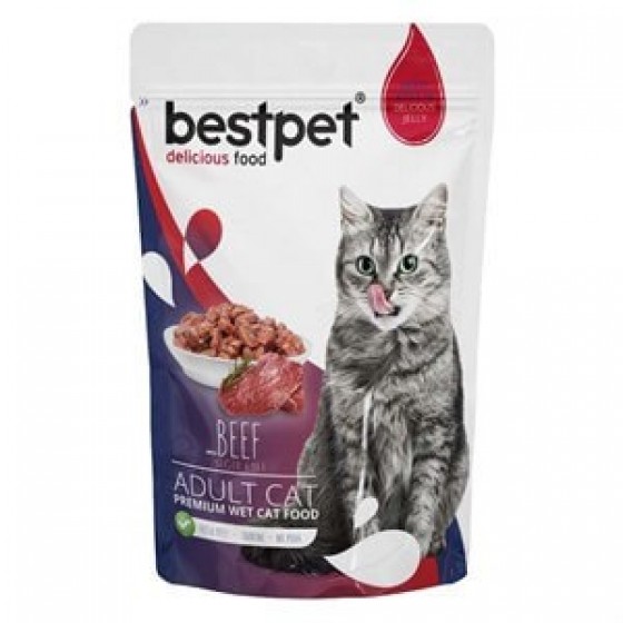 BestPet Adult Jelly Pouch Biftekli Kedi Maması 85 Gr