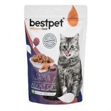 BestPet Adult Jelly Pouch Somonlu Kedi Maması 85 Gr BestPet Adult Jelly Pouch Somonlu Kedi Maması 85 Gr