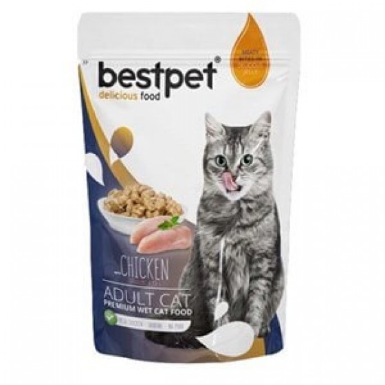 BestPet Adult Jelly Pouch Tavuklu Kedi Maması 85 Gr