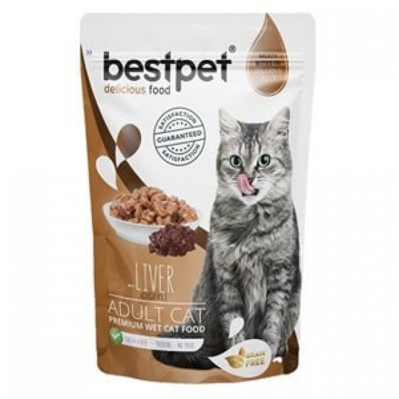 BestPet Ciğerli Jelly Pouch Kedi Maması 85 Gr