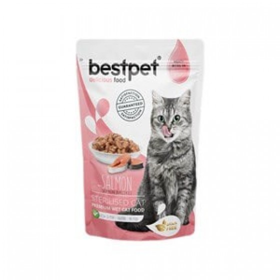 BestPet Sterilised Jelly Pouch Somonlu Kısır Kedi Maması 85 Gr