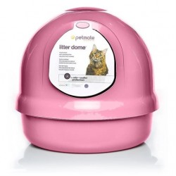 Booda Dome Litter Kapalı Kedi Tuvaleti KAPISIZ Pembe