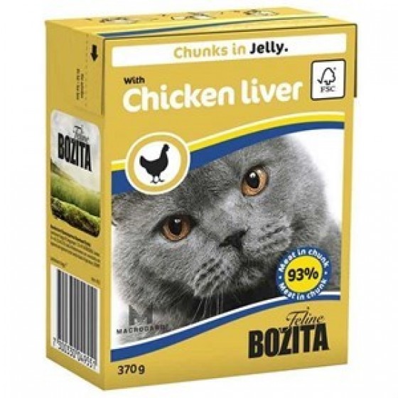 Bozita Chunks İn Jelly With Chicken Liver Kedi Maması 370 Gr