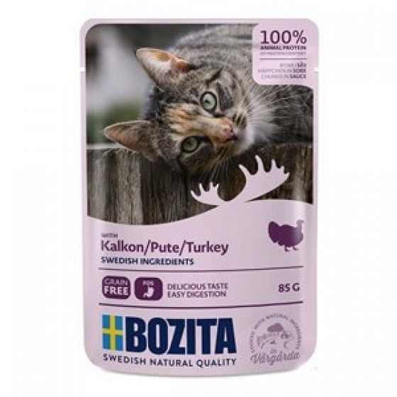 Bozita Sos İçinde Hindili Pouch Kedi Konservesi 85gr