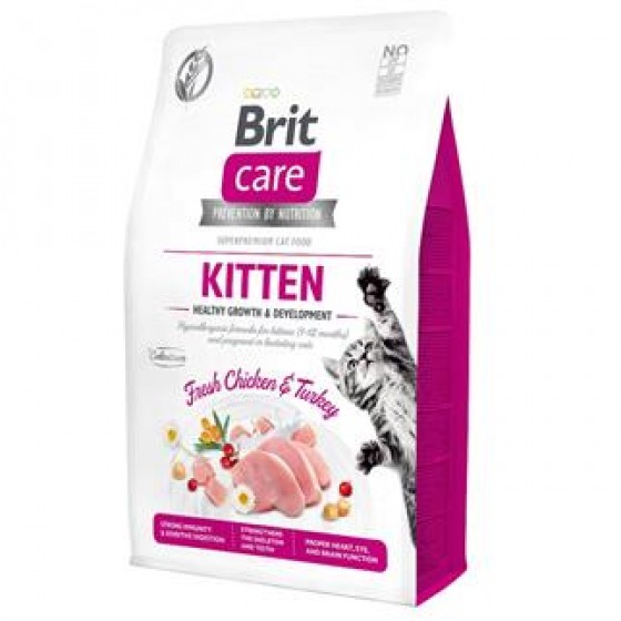 Brit Care Tahılsız Healthy Growth Tavuk Hindili Yavru Kedi Maması 2kg