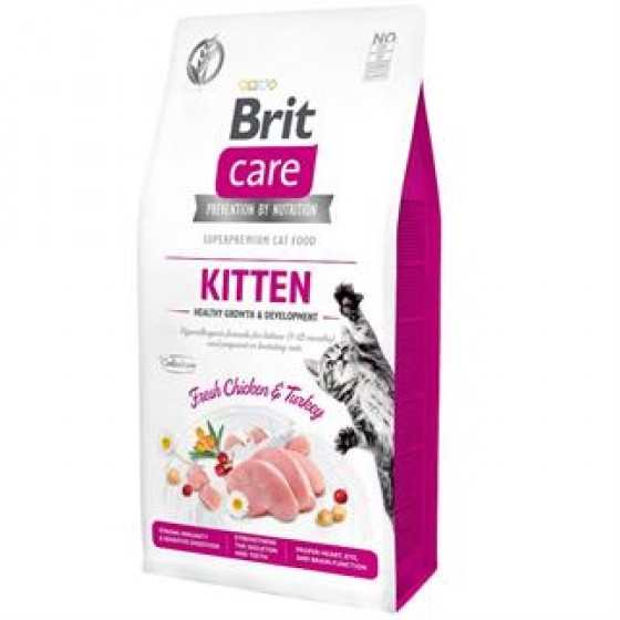 Brit Care Tahılsız Healthy Growth Tavuk Hindili Yavru Kedi Maması 7kg