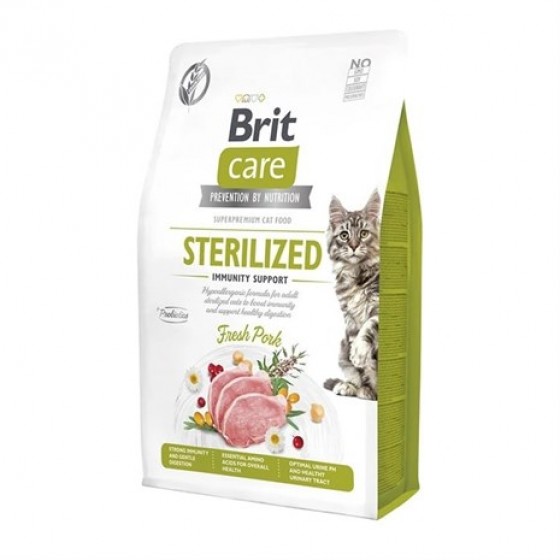 BritCare Tahılsız Domuzlu Bağışıklık Destekleyici Kısır Kedi Maması 2 Kg