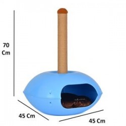 Cado Pet Minderli Tırmalamalı Kedi Evi Cado Pet Minderli Tırmalamalı Kedi Evi