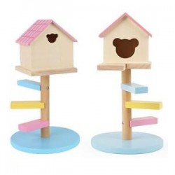 Carno Merdivenli Ahşap Hamster Evi 15x15x27,4 cm Pembe Carno Merdivenli Ahşap Hamster Evi 15x15x27,4 cm Pembe