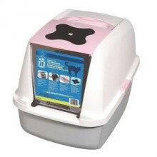 Catit Kapalı Kedi Tuvalet Kabı Pembe 57x46.5x39