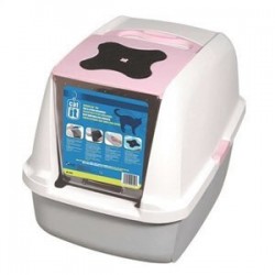 Catit Kapalı Kedi Tuvalet Kabı Pembe 57x46.5x39 Catit Kapalı Kedi Tuvalet Kabı Pembe 57x46.5x39