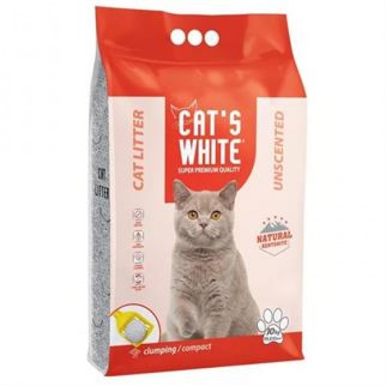 Cats White Kokusuz Topaklaşan Kedi Kumu 10 Kg