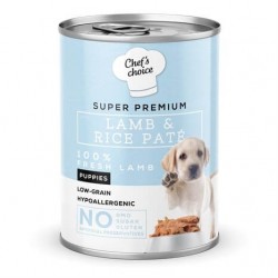 ChefsChoice Kuzulu Pirinçli Ezme Yavru Köpek Konservesi 400Gr