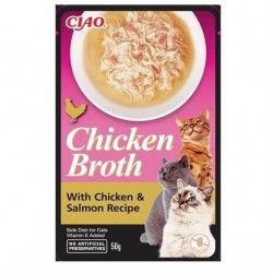 Ciao Chicken Broth Tavuk Sulu ve Somonlu Kedi Çorbası 50 Gr Ciao Chicken Broth Tavuk Sulu ve Somonlu Kedi Çorbası 50 Gr