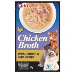 Ciao Chicken Broth Tavuk Sulu ve Ton Balıklı Kedi Çorbası 50 Gr Ciao Chicken Broth Tavuk Sulu ve Ton Balıklı Kedi Çorbası 50 Gr