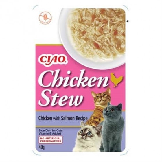 Ciao Chicken Stew Tavuk Güveç ve Somon Balıklı Pate 40gr