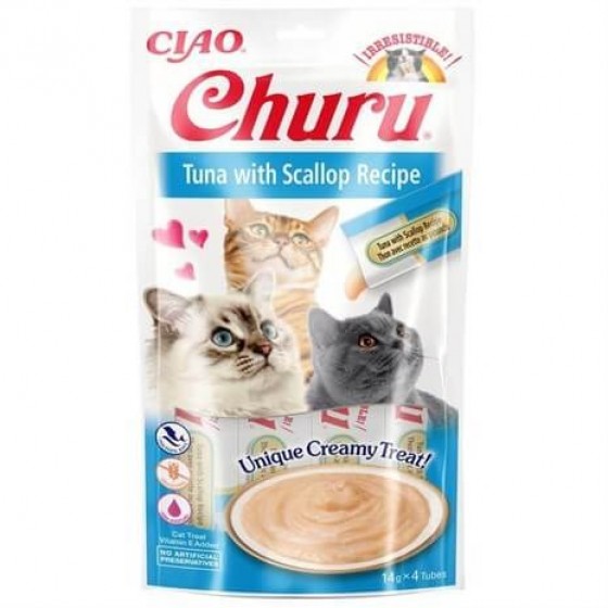 Ciao Churu Cream Deniz Taraklı Kedi Ödülü 4 x 14 Gr