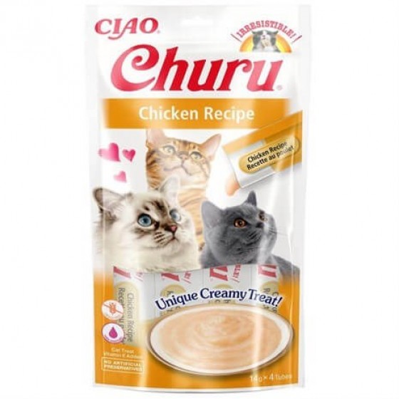 Ciao Churu Cream Tavuklu Kedi Ödül Kreması 4 x 14 Gr