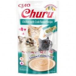 Ciao Churu Cream Tavuklu ve Yengeçli Kedi Kreması 4x14 Gr Ciao Churu Cream Tavuklu ve Yengeçli Kedi Kreması 4x14 Gr