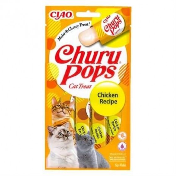 Ciao Pops Tavuklu Kedi Ödül Kreması 4 x 15 Gr