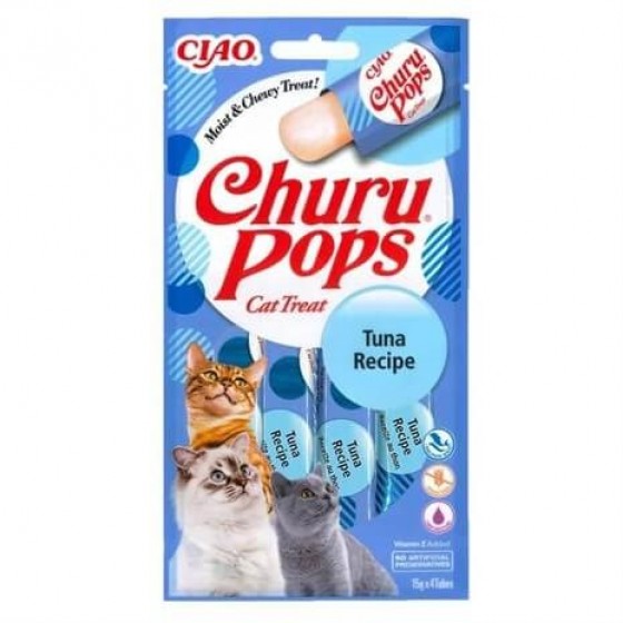 Ciao Pops Ton Balıklı Kedi Ödül Kreması 4 x 15 Gr