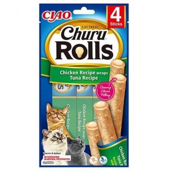 Ciao Sticks Tavuk Sargılı & Ton Balıklı Kedi Ödülü 4 x 10 Gr