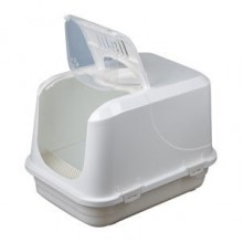 Çınar XLarge Kedi Kapalı Tuvalet Kabı Kürekli Ve Paspaslı Beyaz