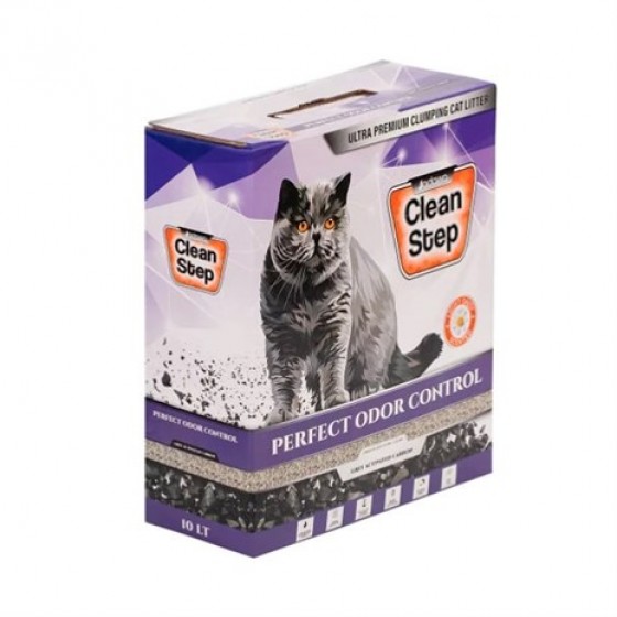 Clean Step Aktif Karbonlu Perfect Odor Control Topaklaşan Kedi Kumu 10 lt