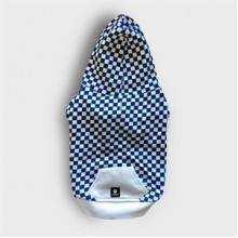 CreamGrey Laguna Mavi Kareli Köpek Sweatshirt 2XS