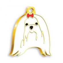 Dalis 24 Ayar Altın Kaplama Maltese Terrier Köpek Künyesi Dalis 24 Ayar Altın Kaplama Maltese Terrier Köpek Künyesi