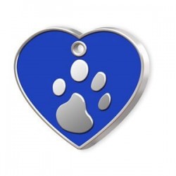 Dalis Kalp Şeklinde Mineli Büyük Köpek Künyesi Mavi Dalis Kalp Şeklinde Mineli Büyük Köpek Künyesi Mavi