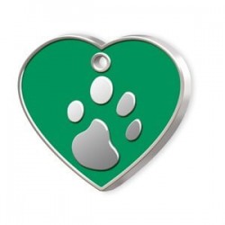 Dalis Kalp Şeklinde Mineli Büyük Köpek Künyesi Yeşil Dalis Kalp Şeklinde Mineli Büyük Köpek Künyesi Yeşil