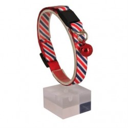 Dalis Lacivert Kırmızı Beyaz Güvenlik Kilitli Kedi Tasması