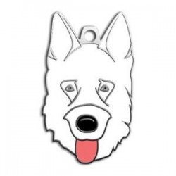 Dalis Pet Tag Alman Kurdu Köpek Künyesi (Beyaz)