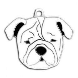 Dalis Pet Tag Bulldog Köpek Künyesi (Beyaz) Dalis Pet Tag Bulldog Köpek Künyesi (Beyaz)