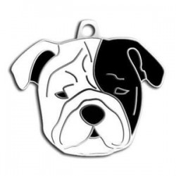 Dalis Pet Tag Bulldog Köpek Künyesi (SiyahBeyaz) Dalis Pet Tag Bulldog Köpek Künyesi (SiyahBeyaz)